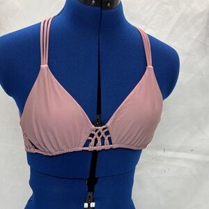 Radar Pink Women's Swim Top with Strappy Design